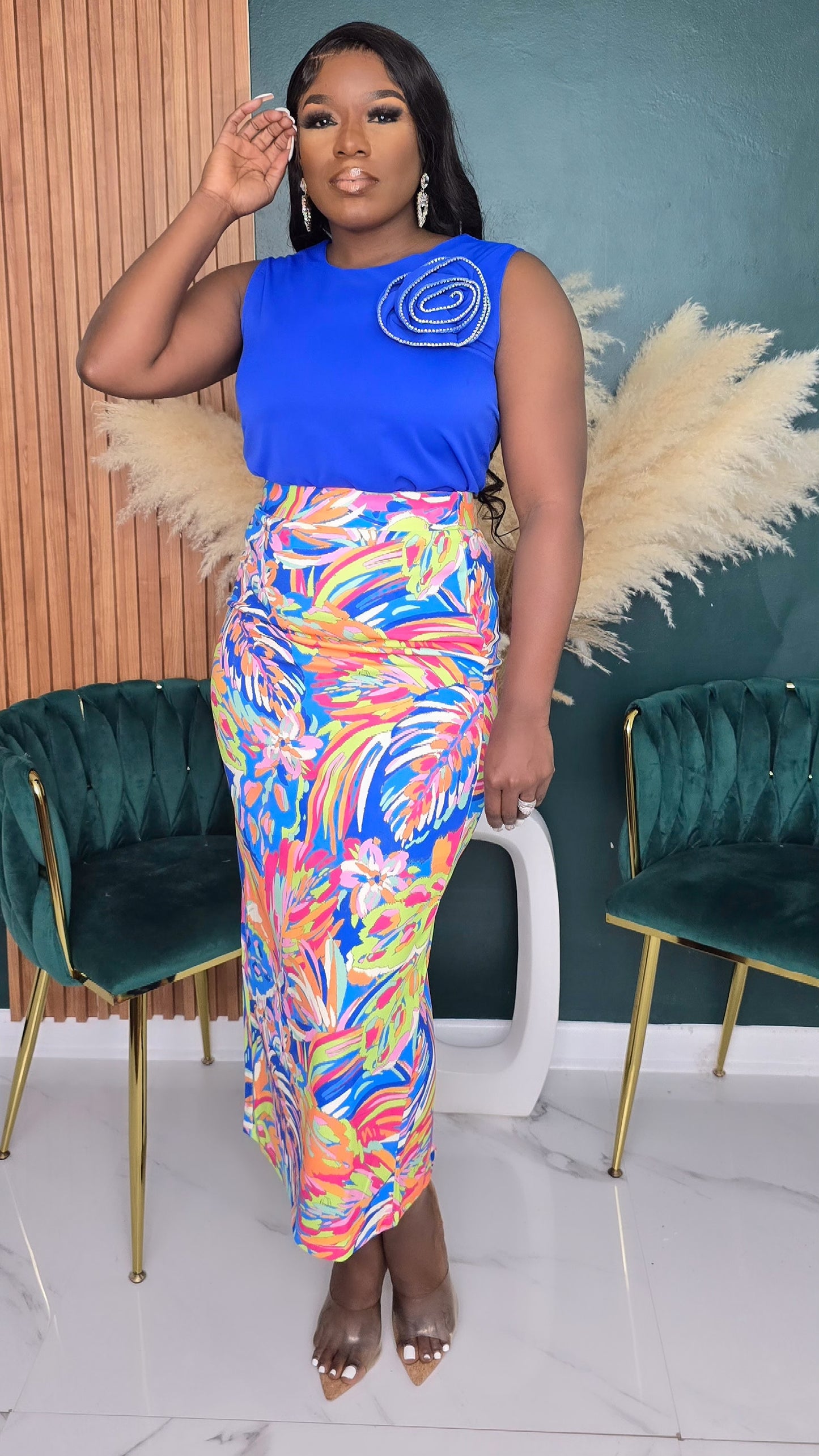 LOCAL GEM MIDI SKIRT