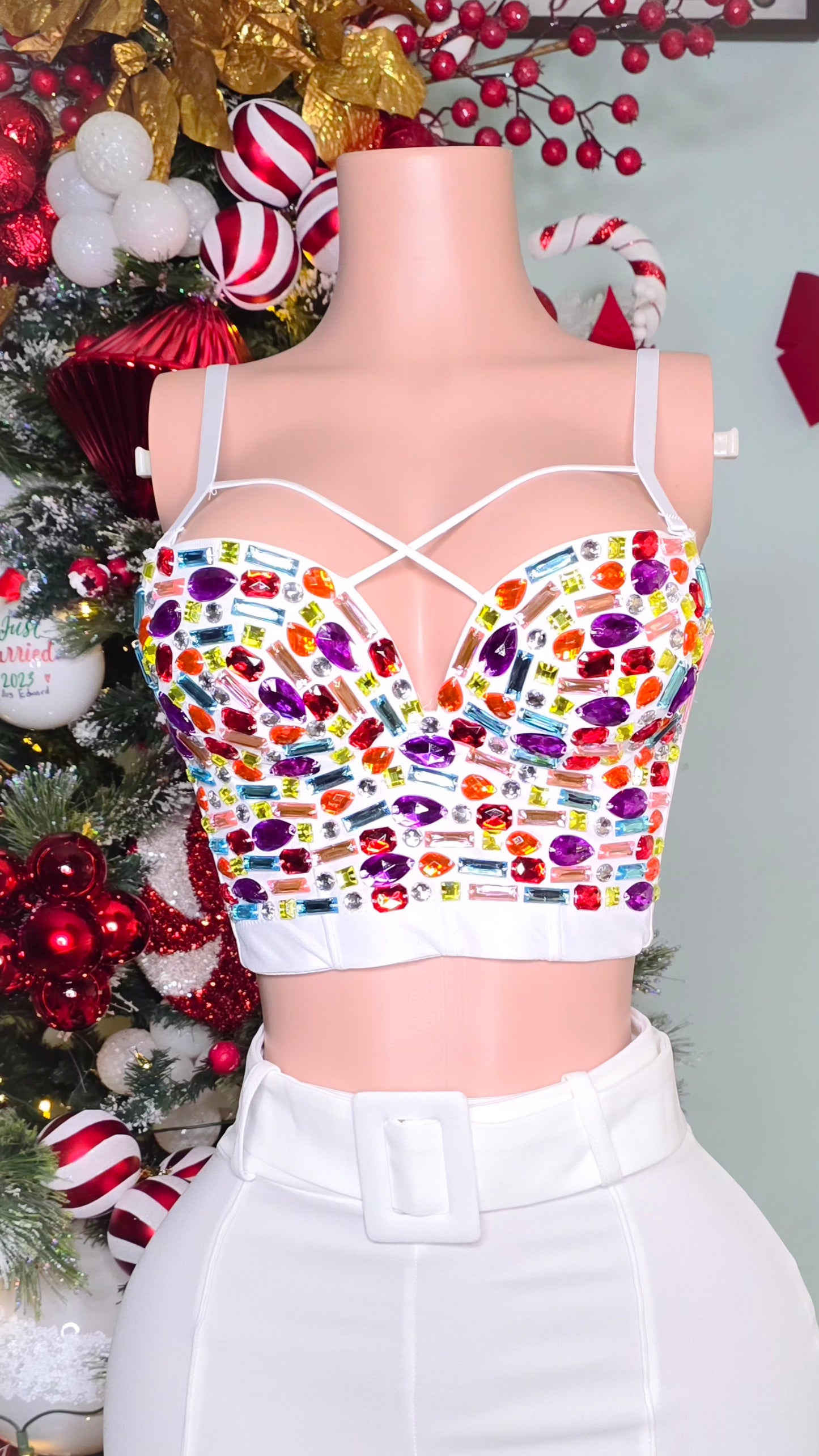 STAR TREATMENT CORSET TOP - WHITE