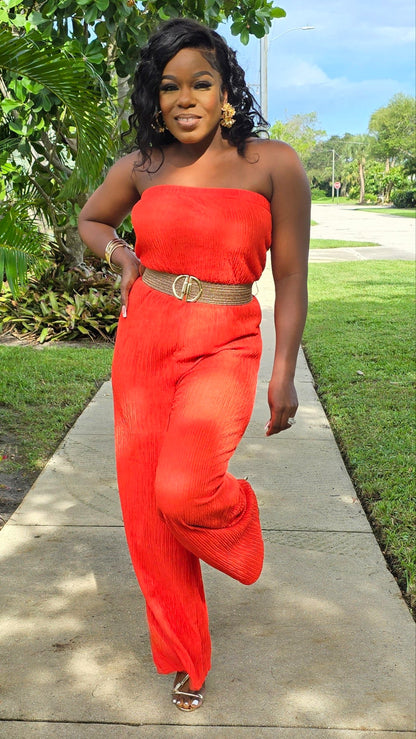 GLASSHOUSE FASHION JUMPSUIT-ORANGE