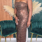 UNIQUE FLAW MIDI DRESS